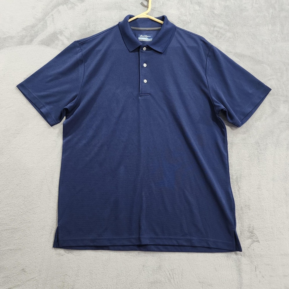 Ben Hogan Polo Shirt Mens L Blue Performance Golf Moisture Wicking Stretch Knit